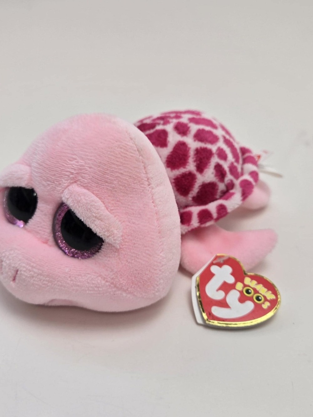 TY Beanie Boo “Shellby” the Pink Turtle - Glitter Eyes (6 inch)